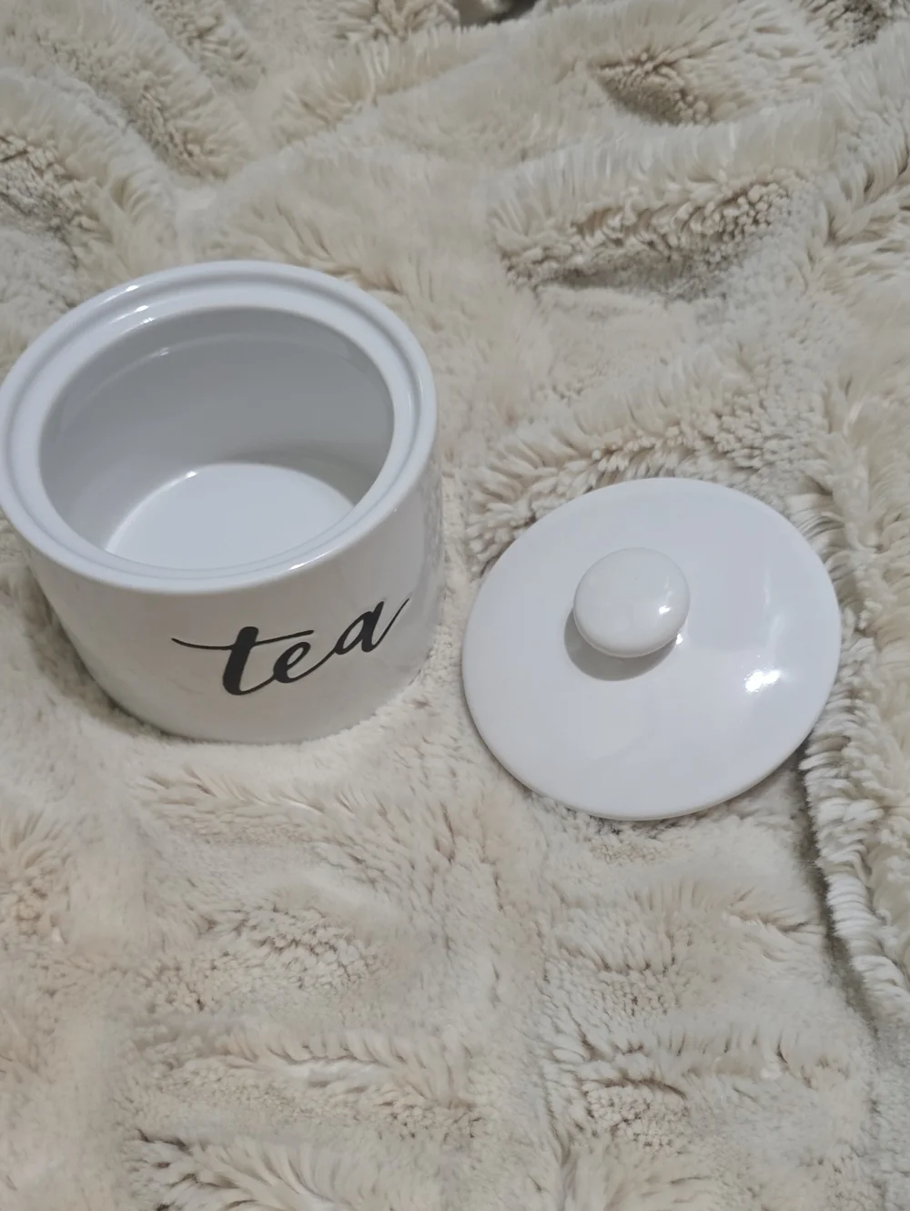 Threshold White Ceramic Tea Canister